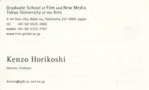 Horikoshi'sbusinesscard